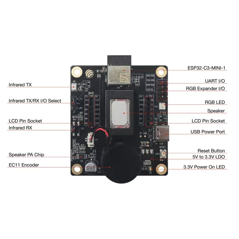 Esp32 - ESP32-C3-LCDkit Development Board 1.28-inch SPI LCD