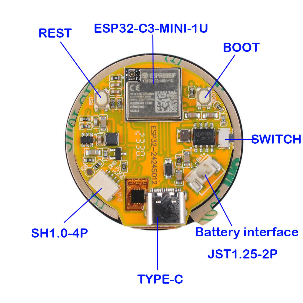 ESP32 Display 1.28 inch ESP32- - Esp32 C3 ulasan dan harga