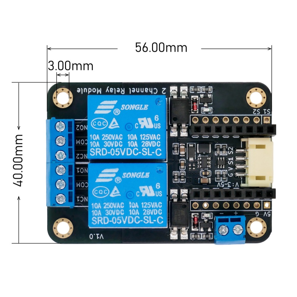 2CH Relay Module Input5V Activ - Esp32 Uart Module ulasan dan harga