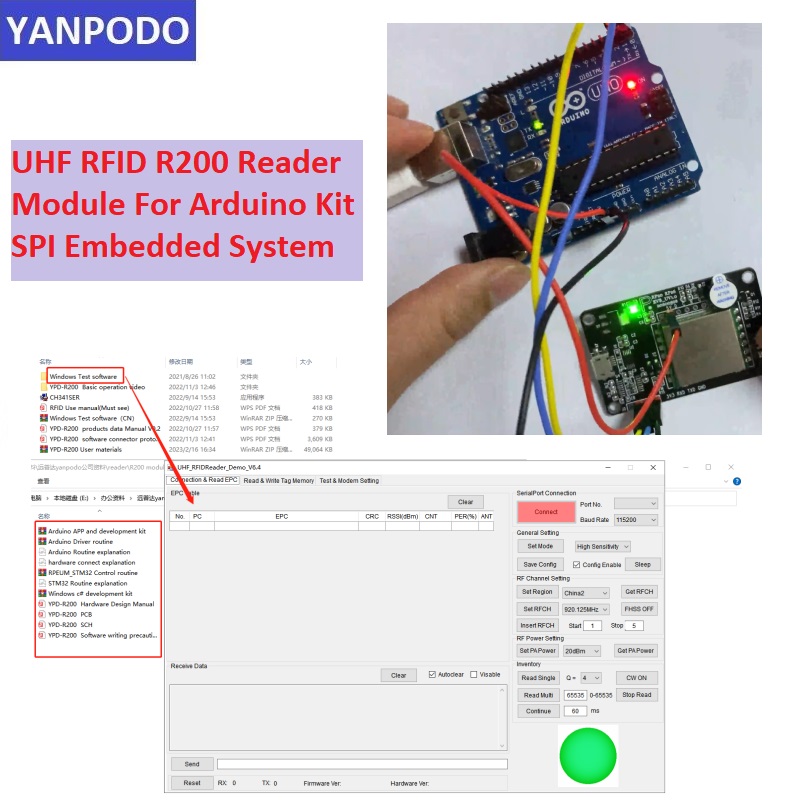 R200 Chip UHF RFID Reader Modu - Esp32 Uart Module ulasan dan harga