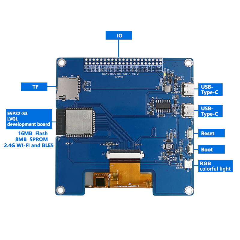 4inch 480×480 IPS TFT Square D - Esp32 Uart Module ulasan dan harga